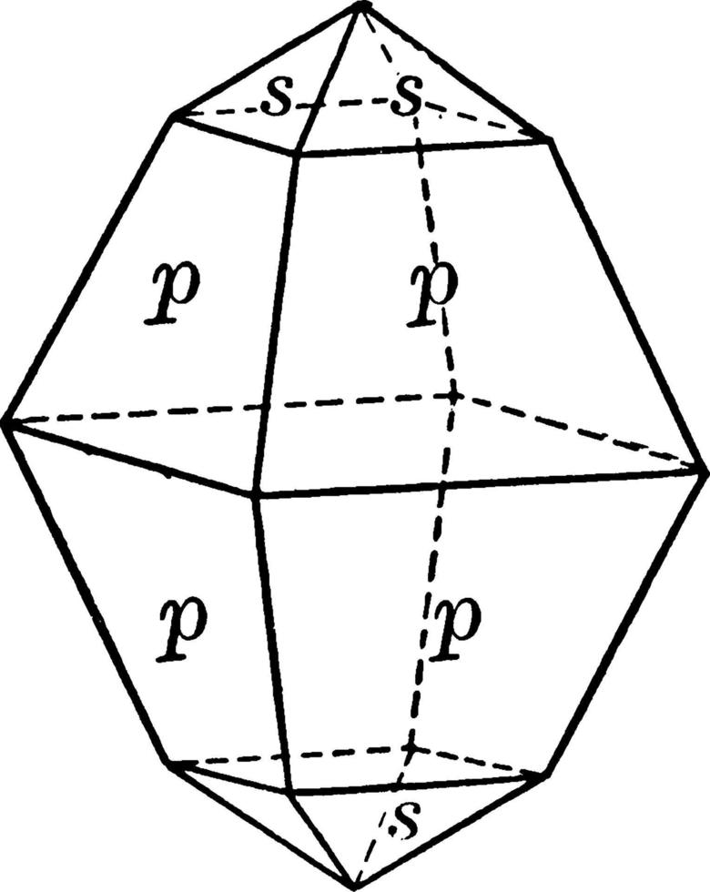 Schwefel, Vintage-Illustration. vektor