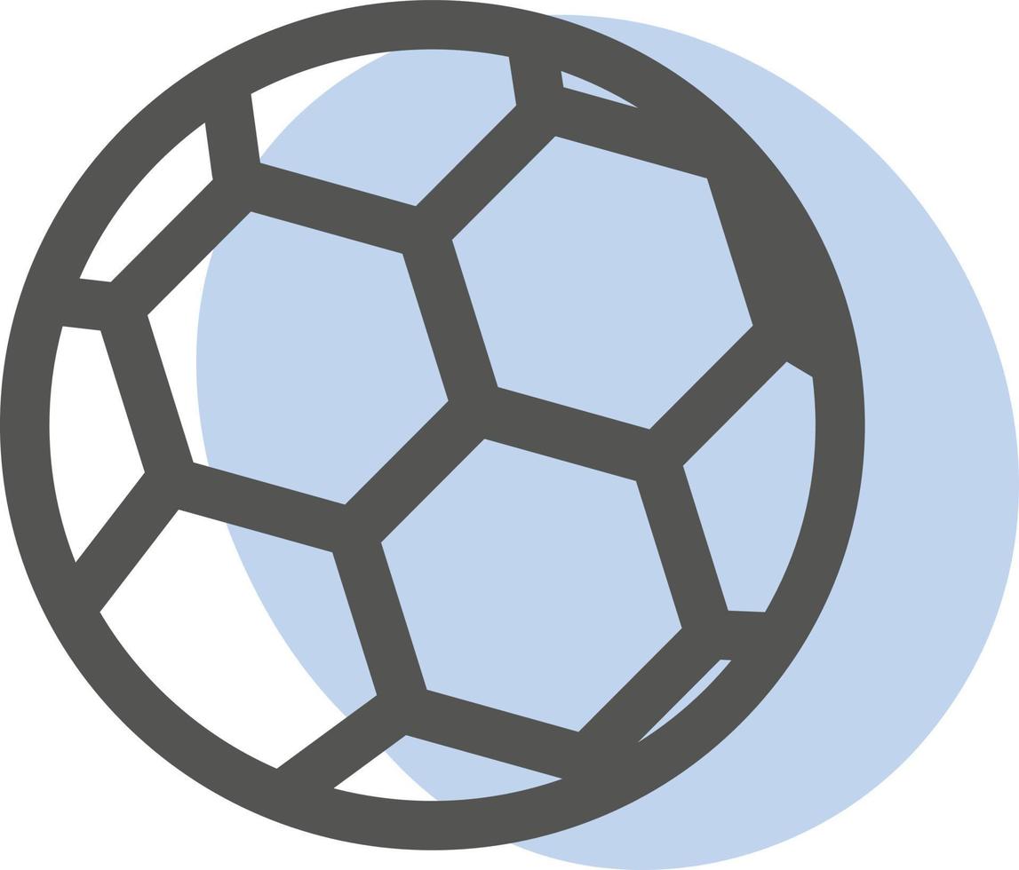 blå fotboll, illustration, vektor på en vit bakgrund.