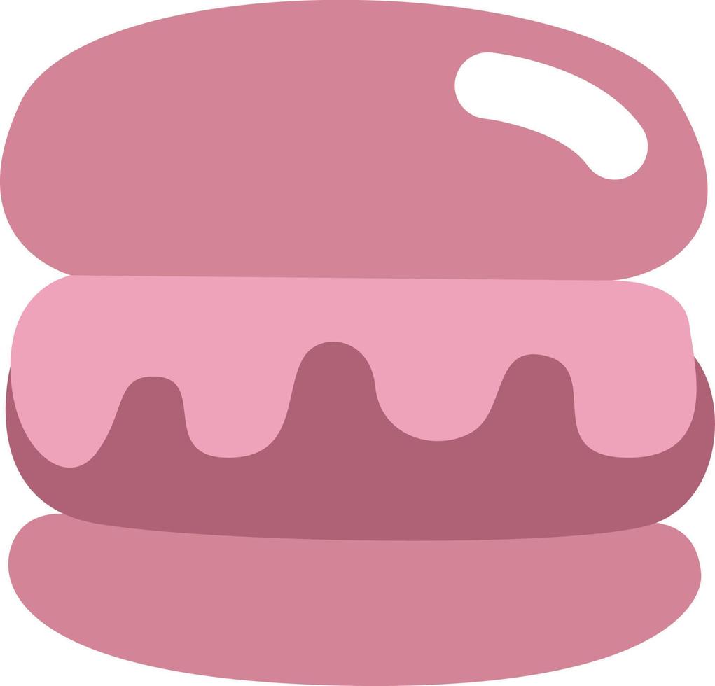 Herzhafter Burger, Illustration, Vektor, auf weißem Hintergrund. vektor