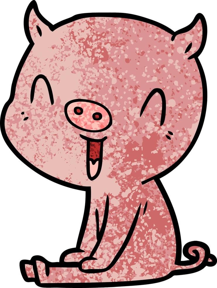 Vektor-Schwein-Charakter im Cartoon-Stil vektor