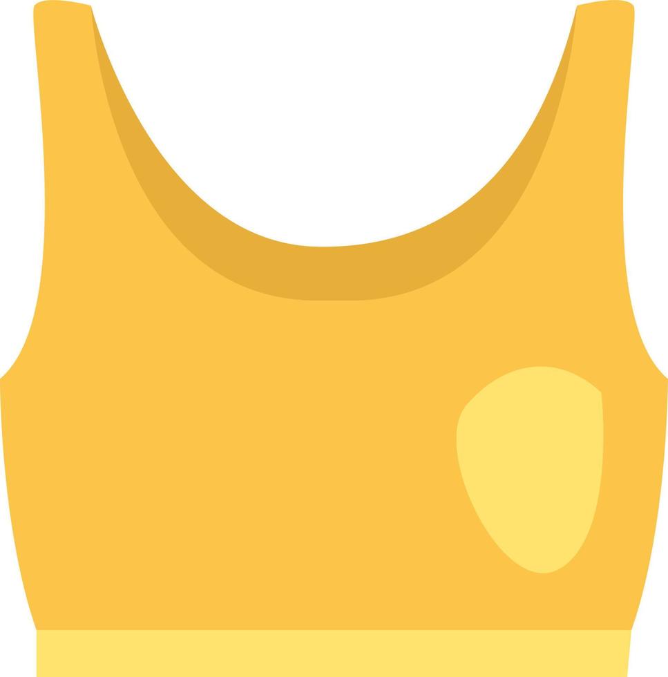 gul sporter behå, illustration, vektor, på en vit bakgrund. vektor