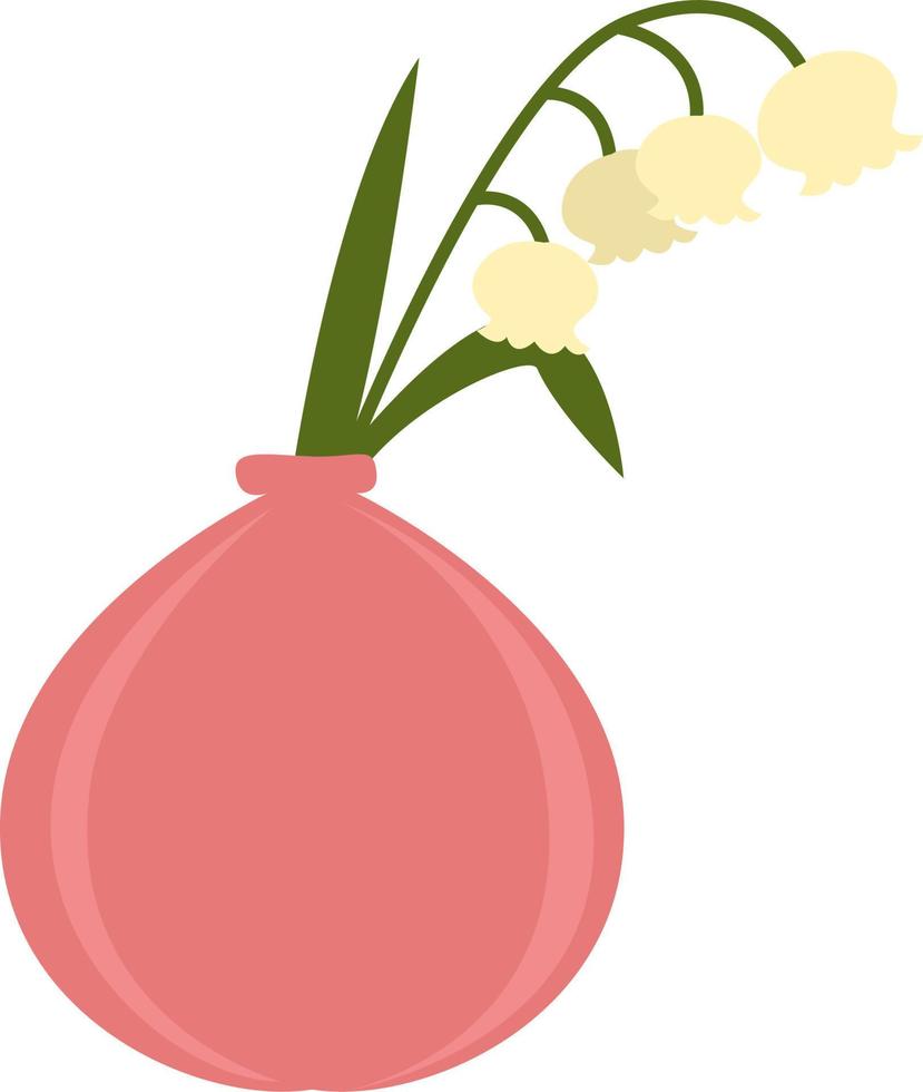 blommor i en vas, illustration, vektor på en vit bakgrund.