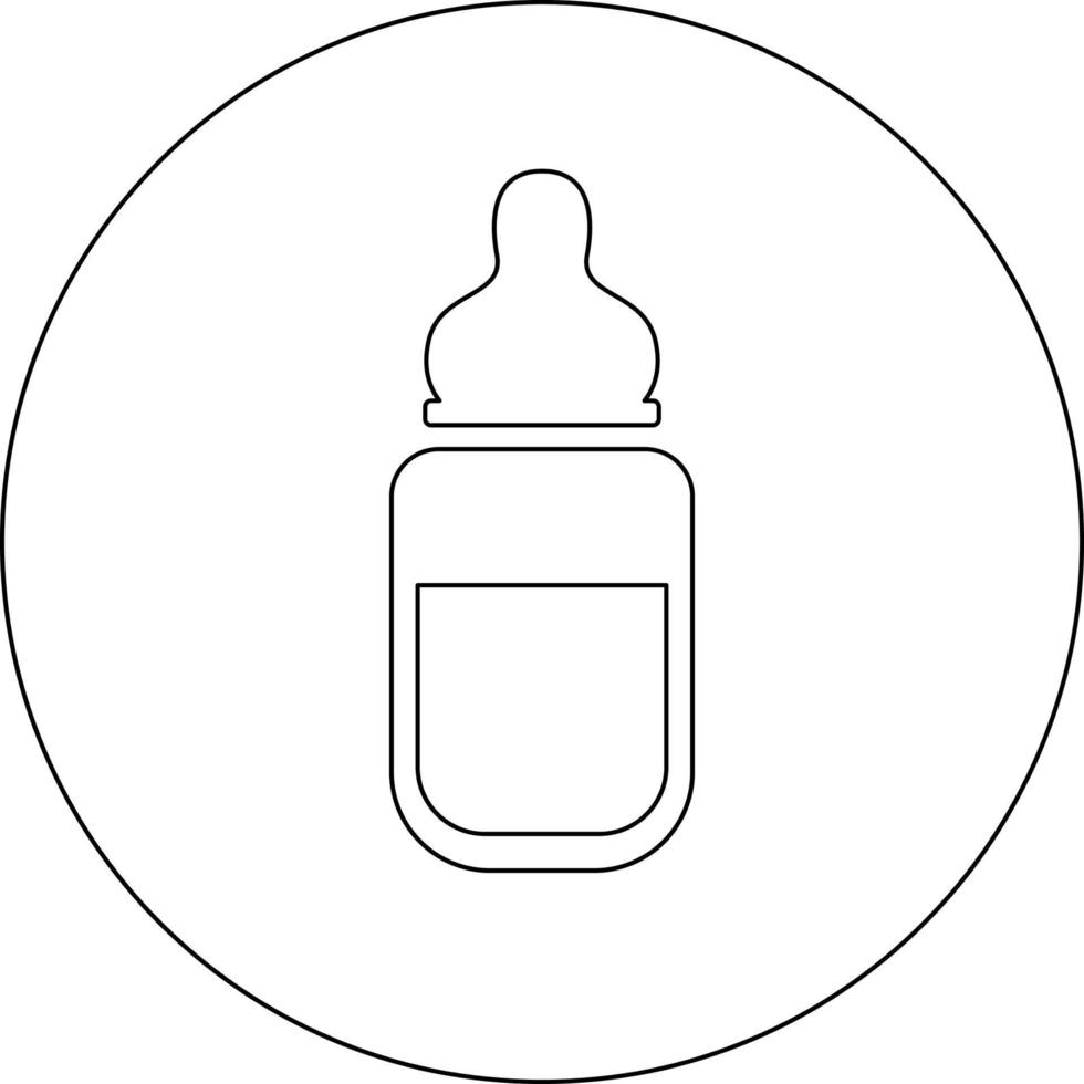 Babyflasche, Illustration, Vektor auf weißem Hintergrund.