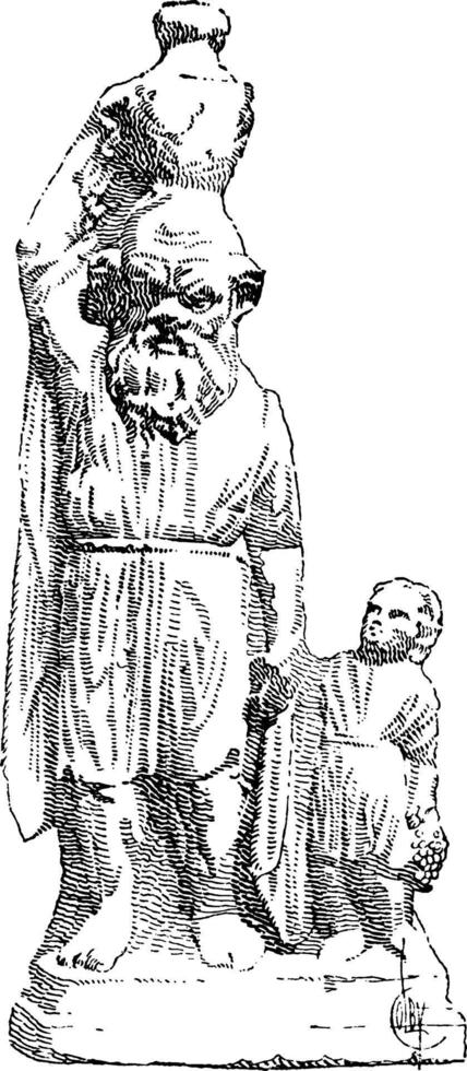 silenus, årgång illustration vektor