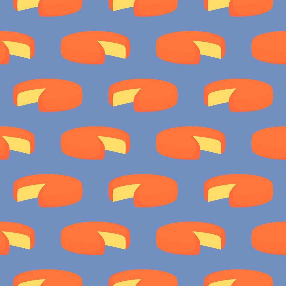 ovaler Käse, nahtloses Muster auf lila Hintergrund. vektor