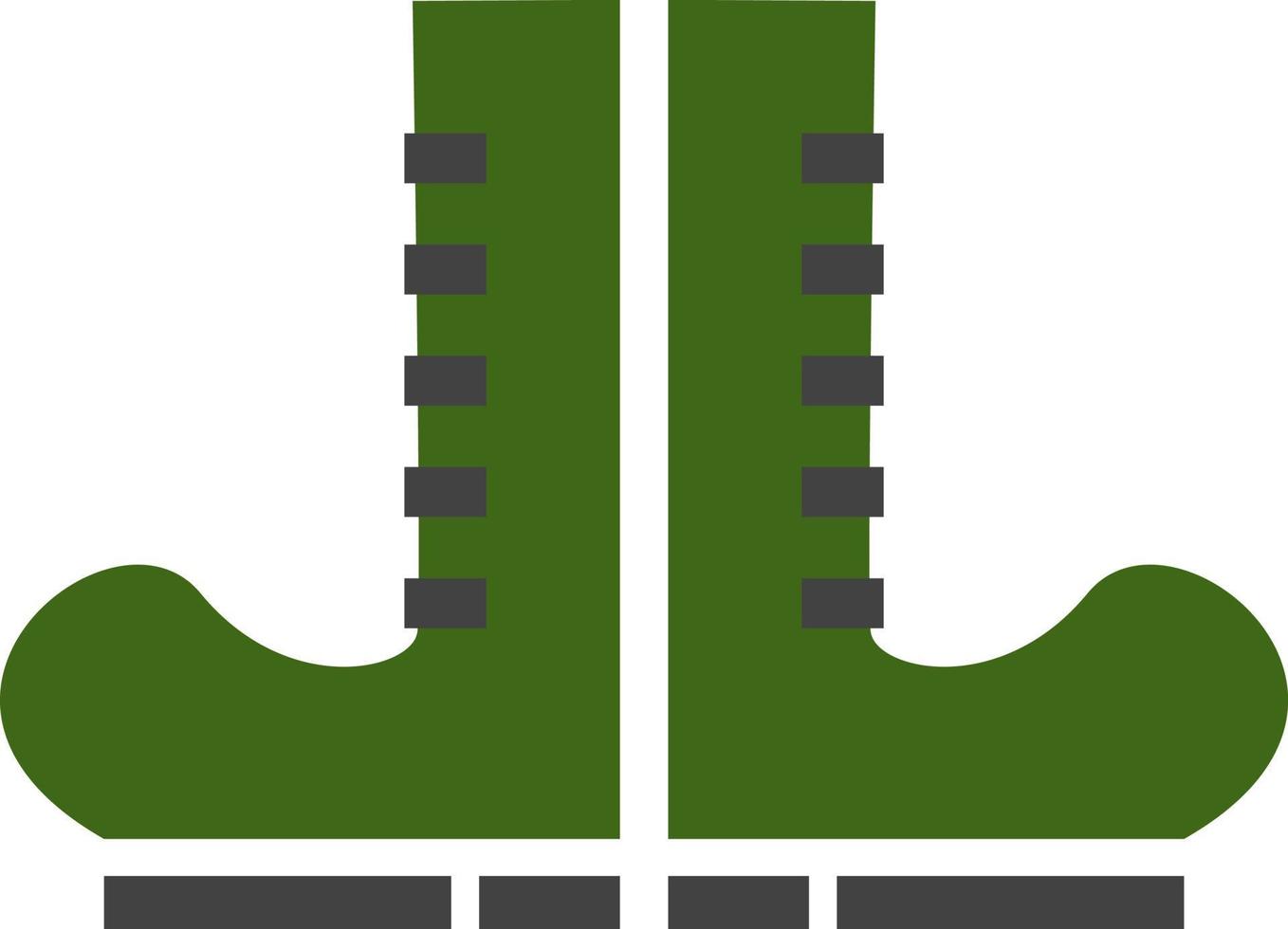 Grüne Armeestiefel, Illustration, Vektor auf weißem Hintergrund.