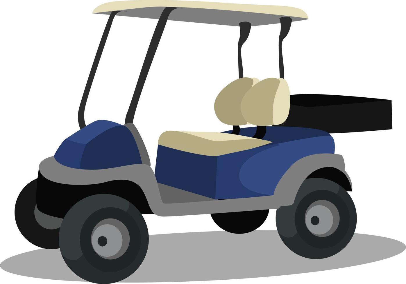 golf vagn, illustration, vektor på vit bakgrund