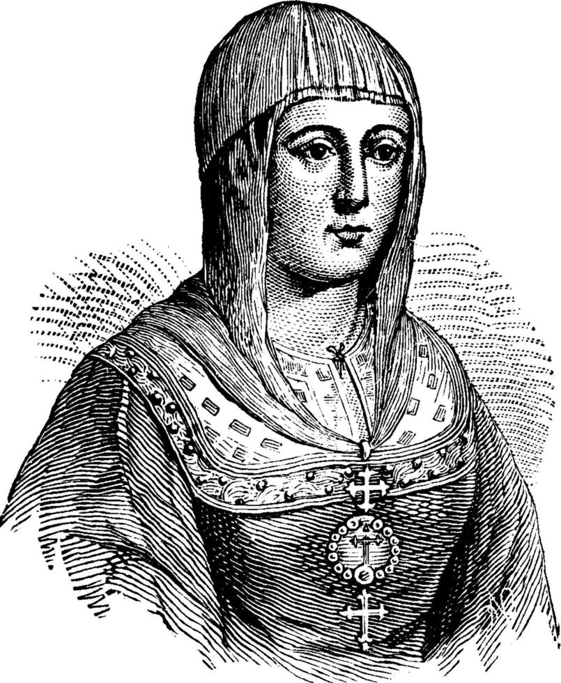 Königin Isabella, Vintage Illustration vektor