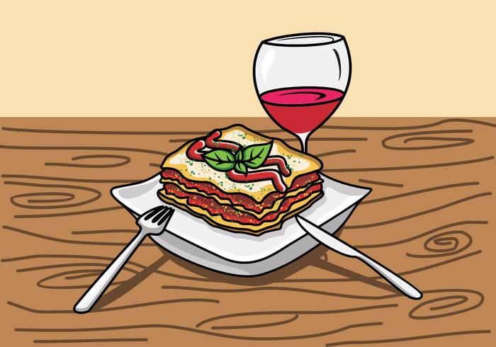 Illustration av lasagne vektor