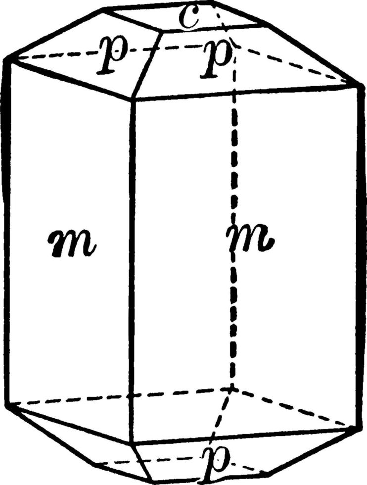 vesuvianit, årgång illustration. vektor