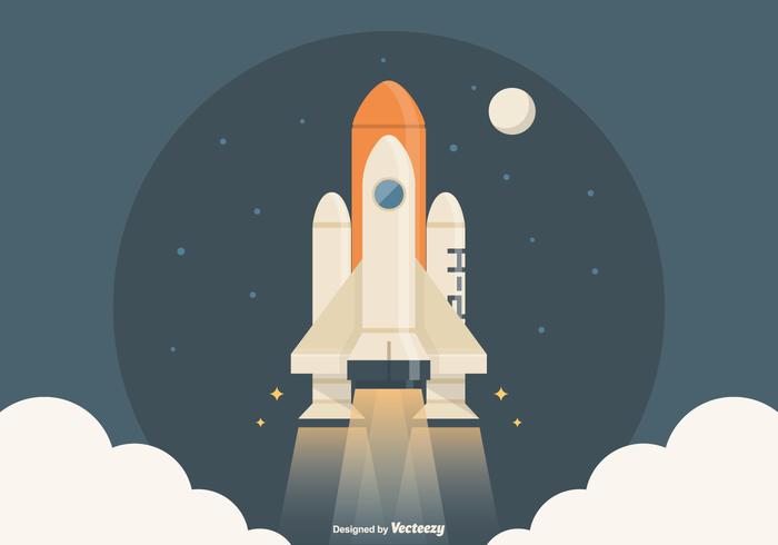Gratis Spaceship Launch Vector Illustration