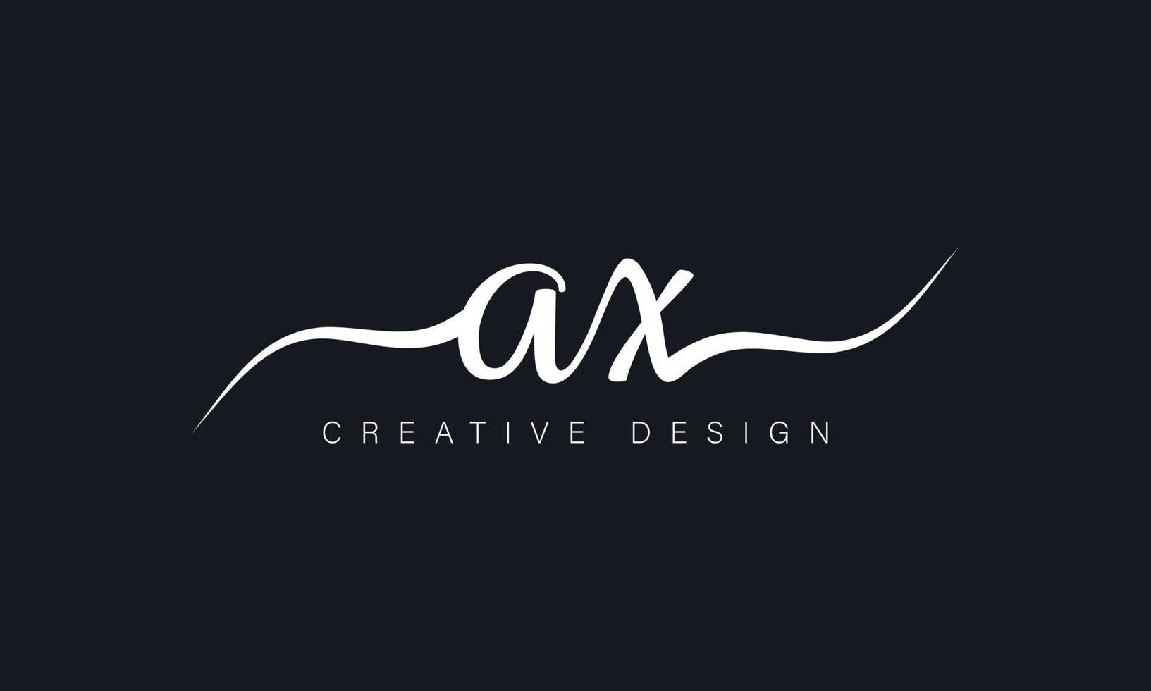 Handschrift Stil Brief Axt Logo Design. Axt-Logo-Design-Vektor Pro-Vektor. vektor