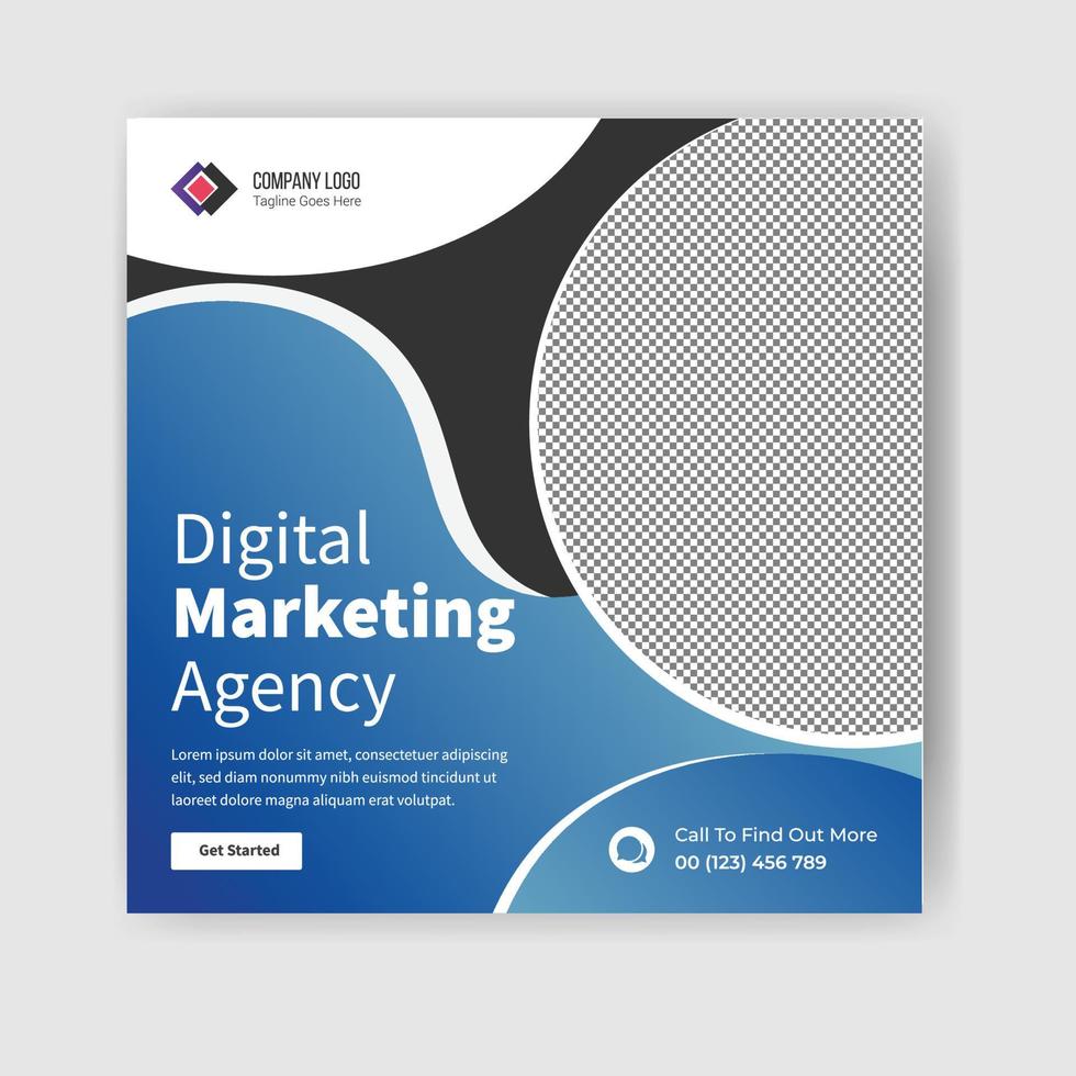 digitales Marketing Social Media Post Template Banner Design. Business-Banner-Vorlage. vektor