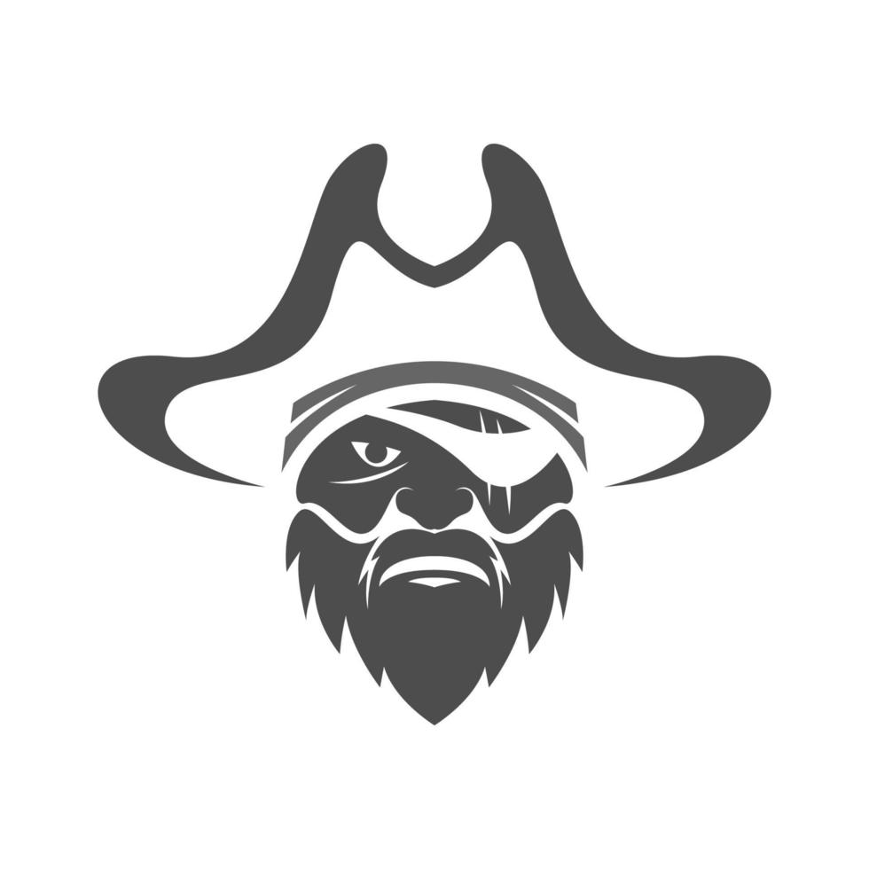 Piraten-Logo-Icon-Design-Illustration vektor