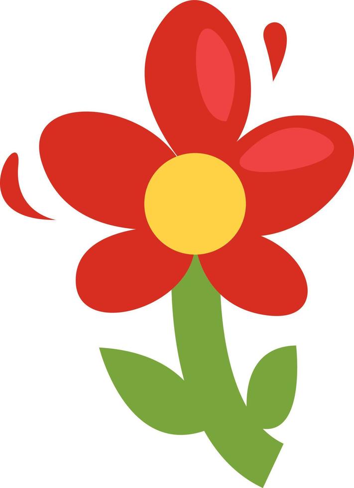 weibliche Blume, Illustration, Vektor auf weißem Hintergrund.