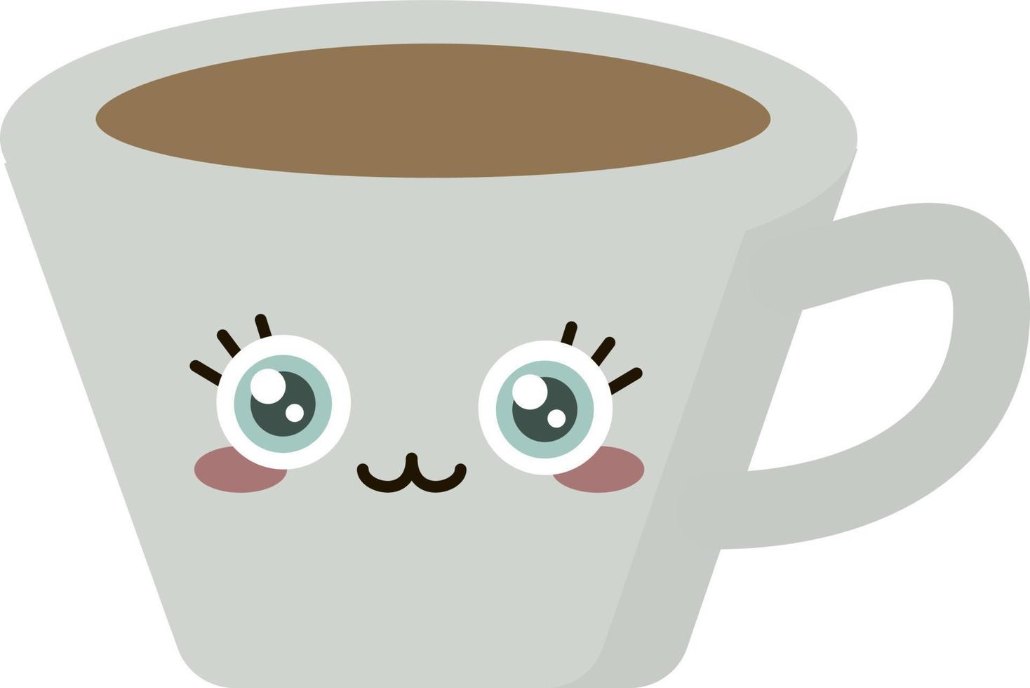 Tasse Kaffee, Illustration, Vektor auf weißem Hintergrund.
