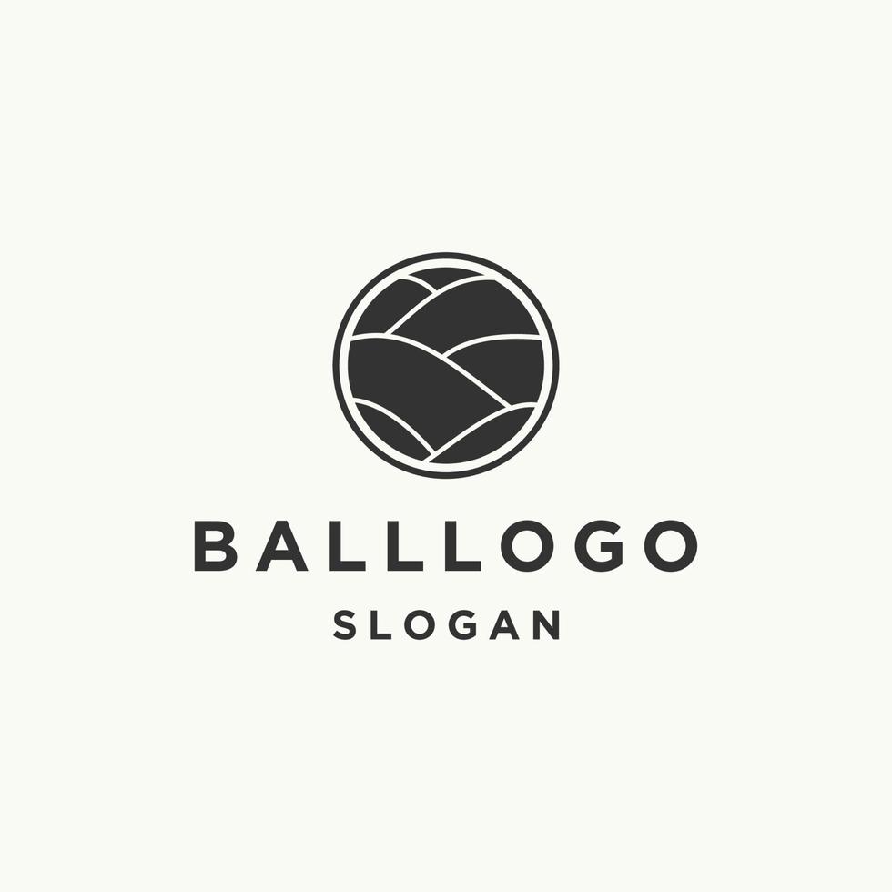 Ball-Logo-Icon-Design-Vorlage vektor