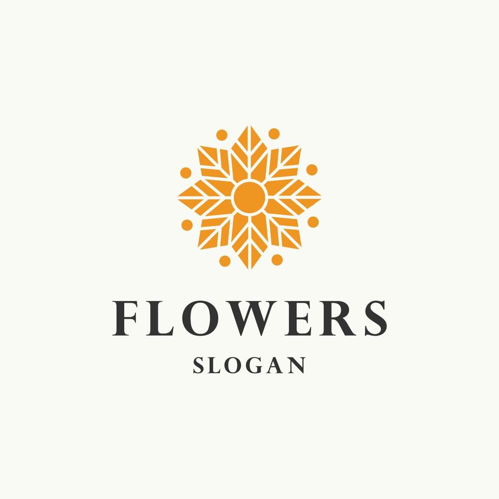 Blumen-Logo-Symbol flache Design-Vorlage vektor