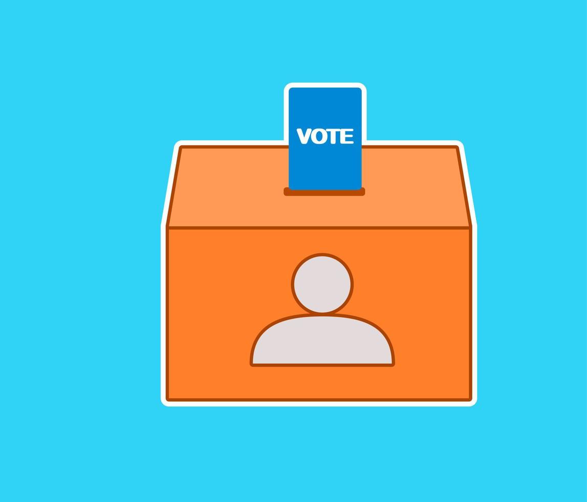 rösta valsedel låda för röstning ikon vektor