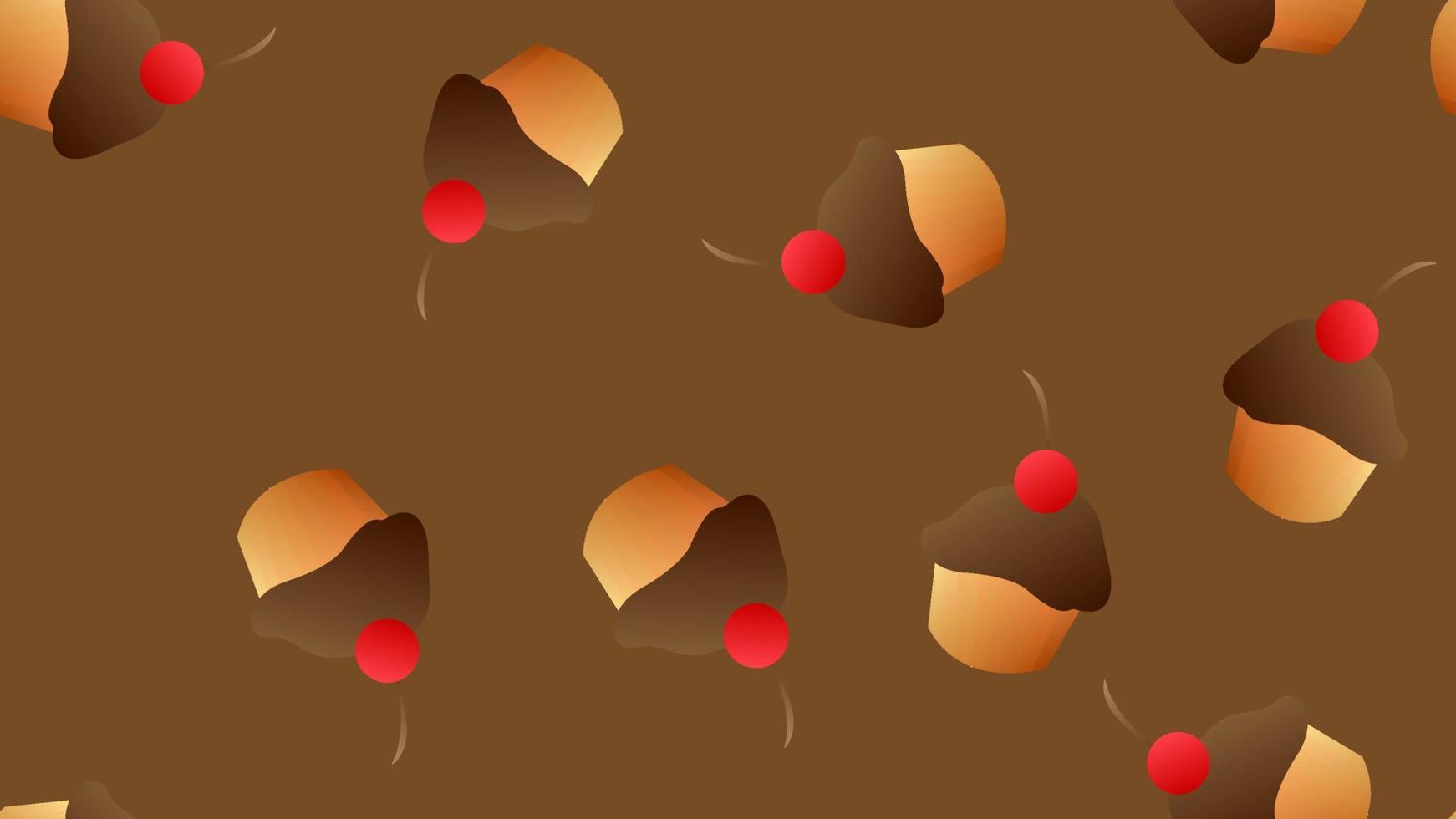 Cupcake Musterdesign zur Verwendung als Hintergrund oder Geschenkpapier vektor