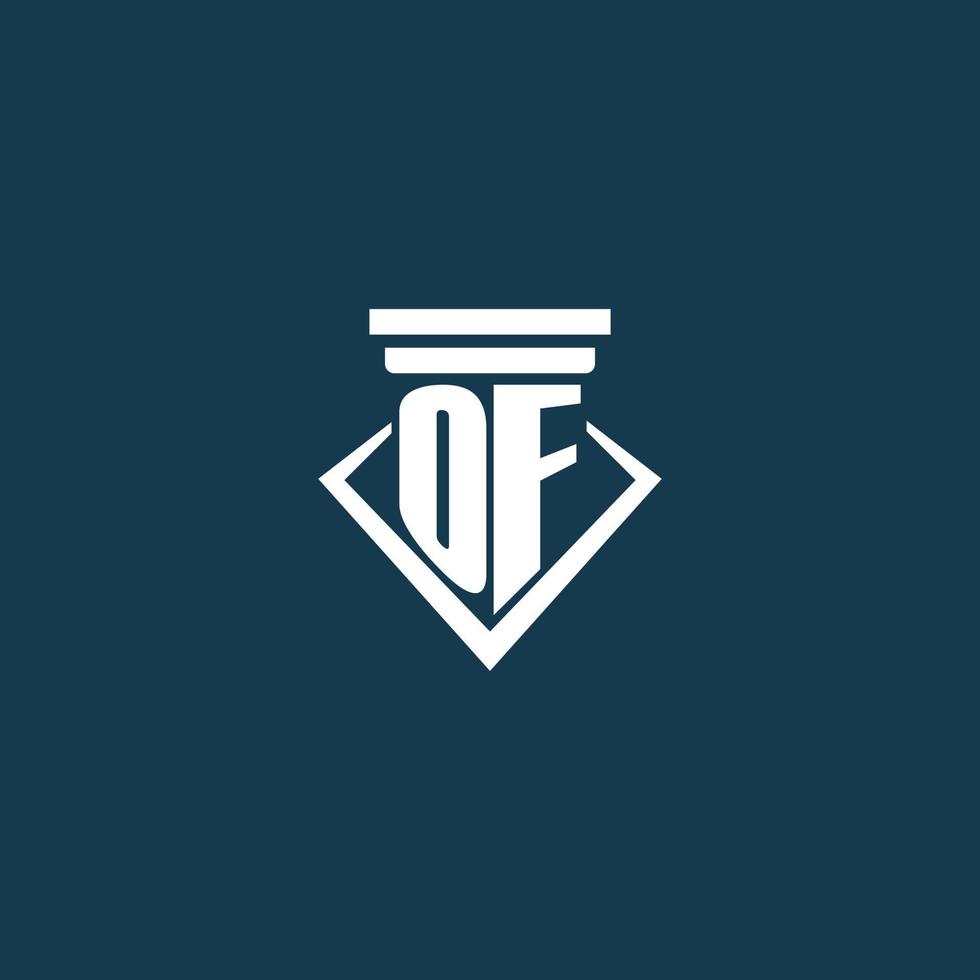 des anfänglichen Monogramm-Logos für Anwaltskanzleien, Anwälte oder Anwälte mit Säulen-Icon-Design vektor