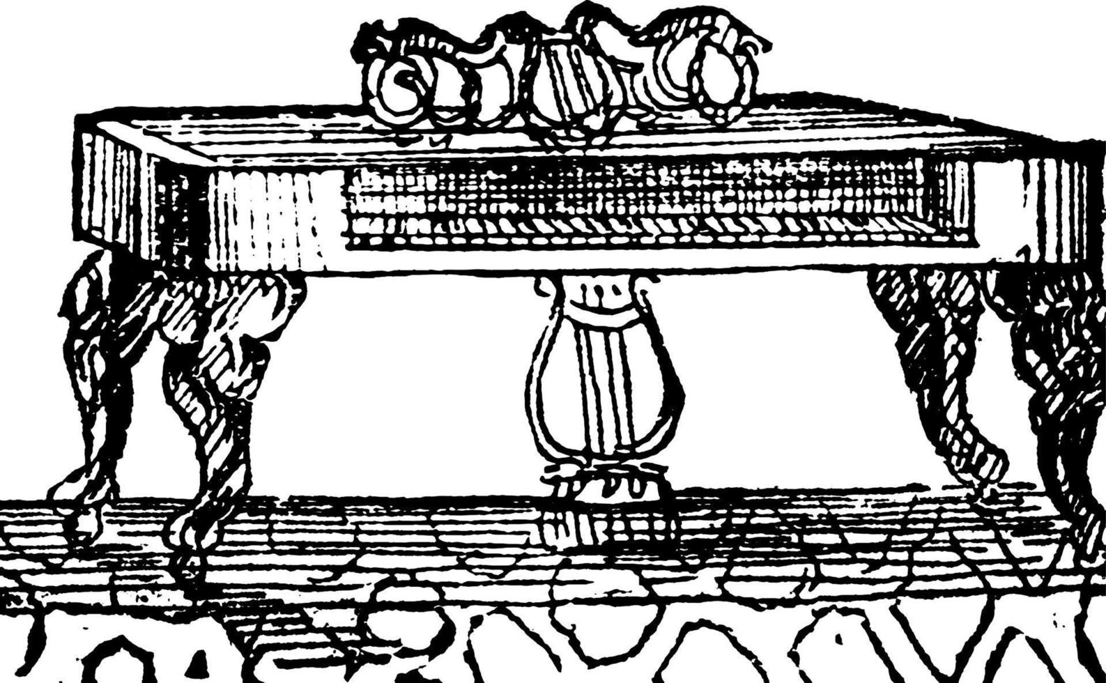 piano, årgång illustration. vektor