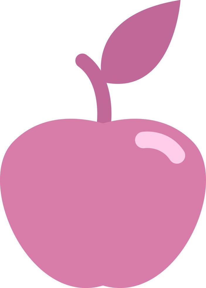 rosa äpple, illustration, vektor på en vit bakgrund.