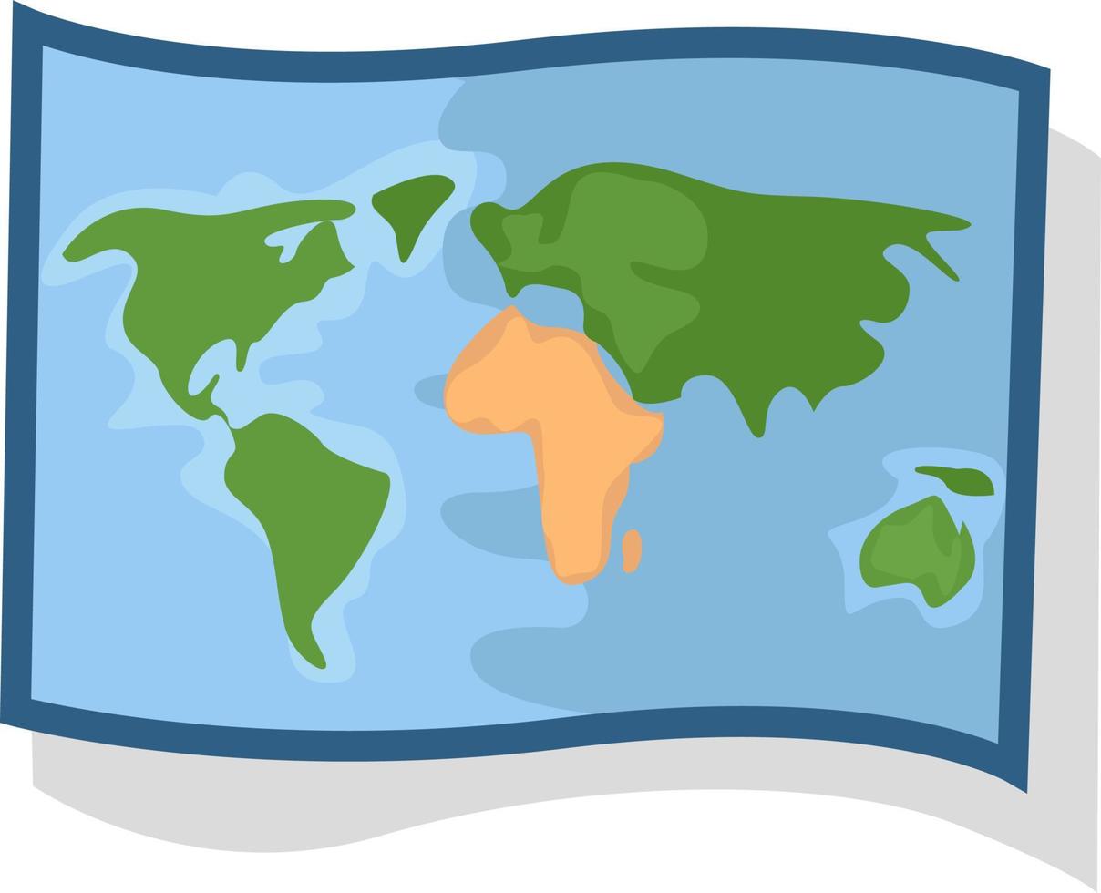 värld Karta, illustration, vektor på vit bakgrund.