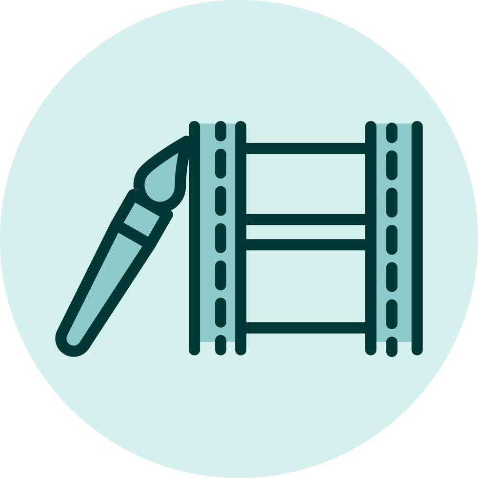 Videobearbeitungssymbol, Illustration, Vektor auf weißem Hintergrund.