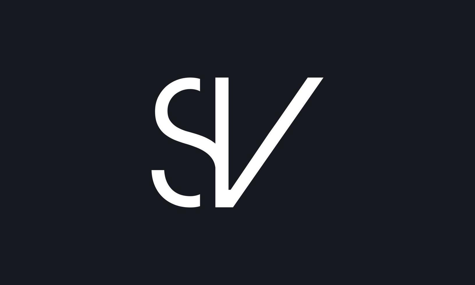 Buchstabe SV Logo Pro-Vektordatei Pro-Vektor Pro-Vektor vektor