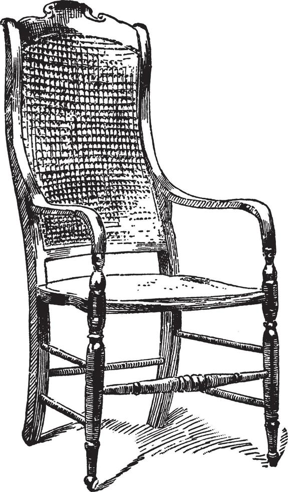 General Lees Stuhl, Vintage-Illustration vektor