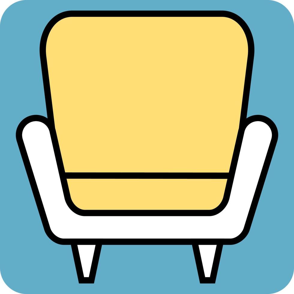 Gelber Stuhl, Illustration, Vektor, auf weißem Hintergrund. vektor