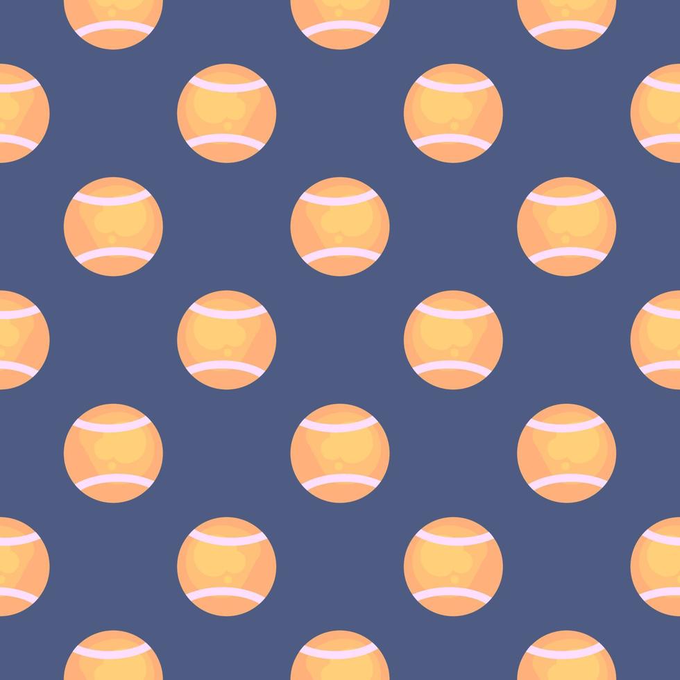 Tennisball, nahtloses Muster auf blauem Hintergrund. vektor