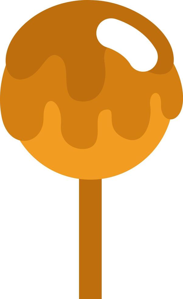 orange lolipop, illustration, vektor på en vit bakgrund.