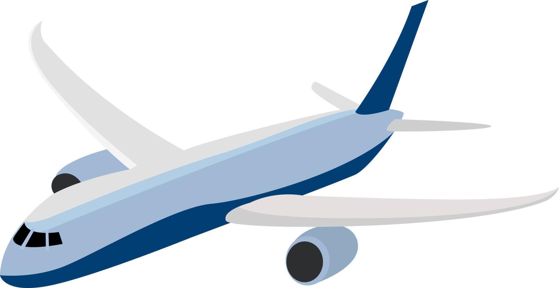 großes Flugzeug, Illustration, Vektor auf weißem Hintergrund
