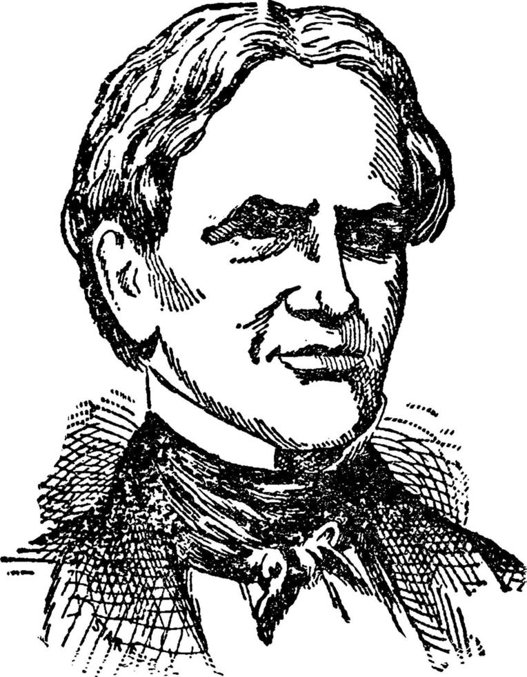 Horace Mann, Vintage-Illustration vektor