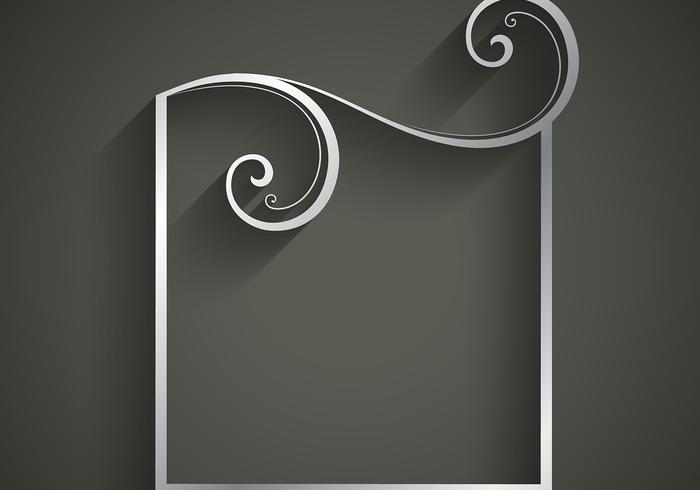 Floral frame Silber Hintergrund vektor