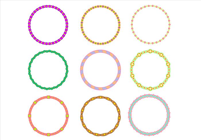 Netter Circle Border Funky Frames Free Vector