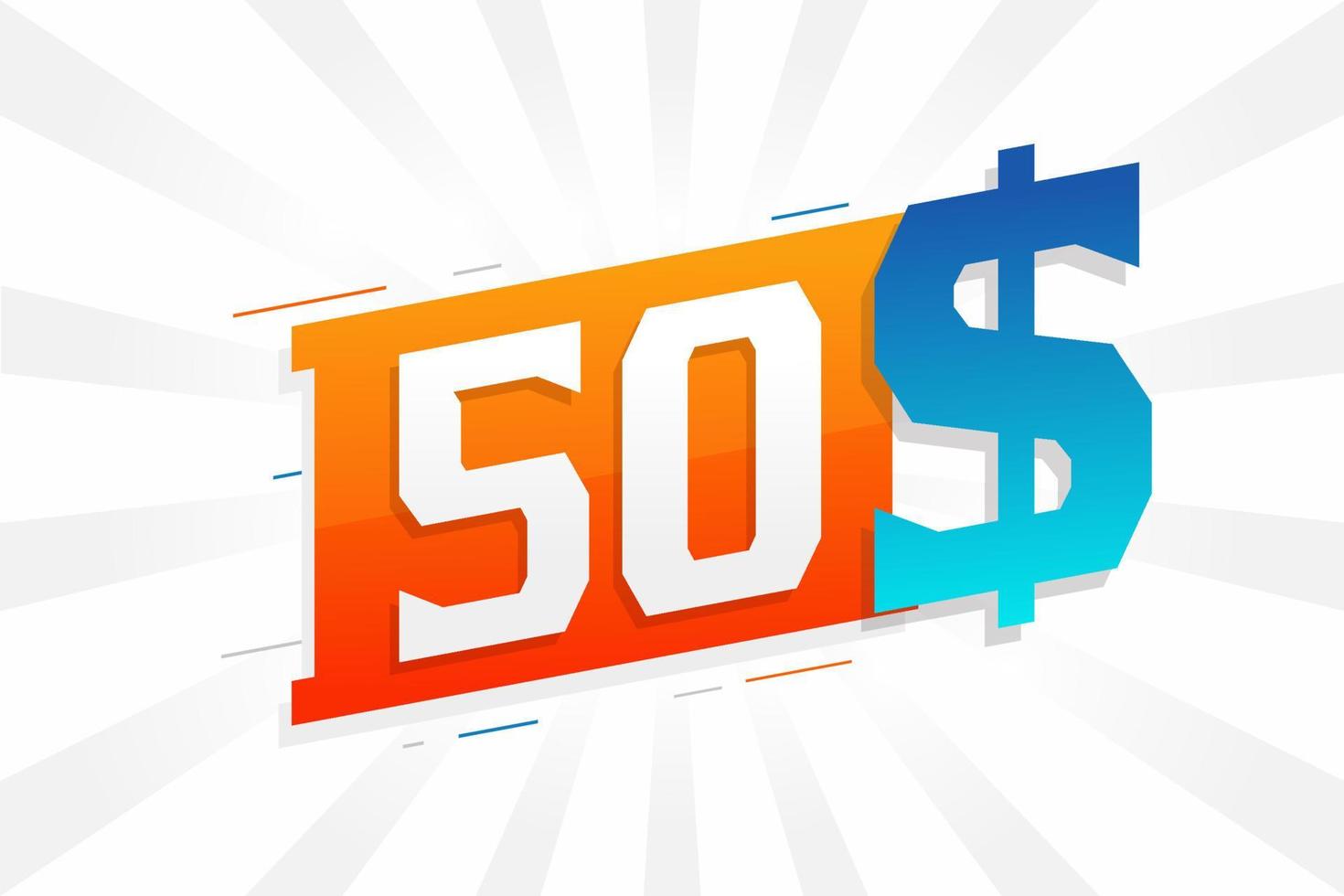 50 dollar valuta vektor text symbol. 50 USD förenad stater dollar amerikan pengar stock vektor