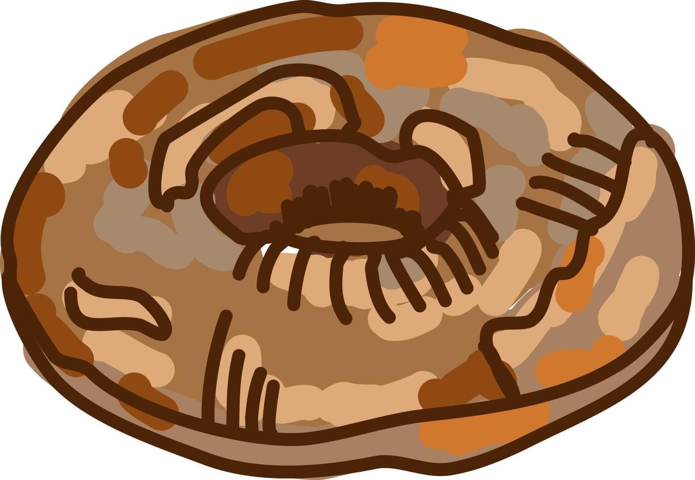 glasierter Donut, Illustration, Vektor auf weißem Hintergrund.