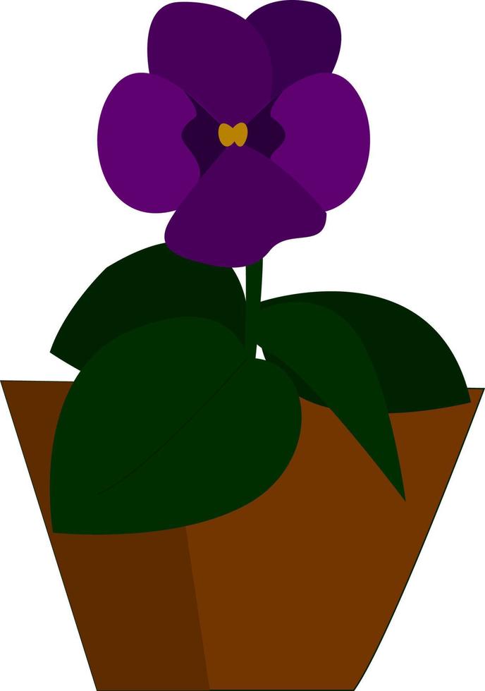 violette blume, vektor- oder farbillustration. vektor