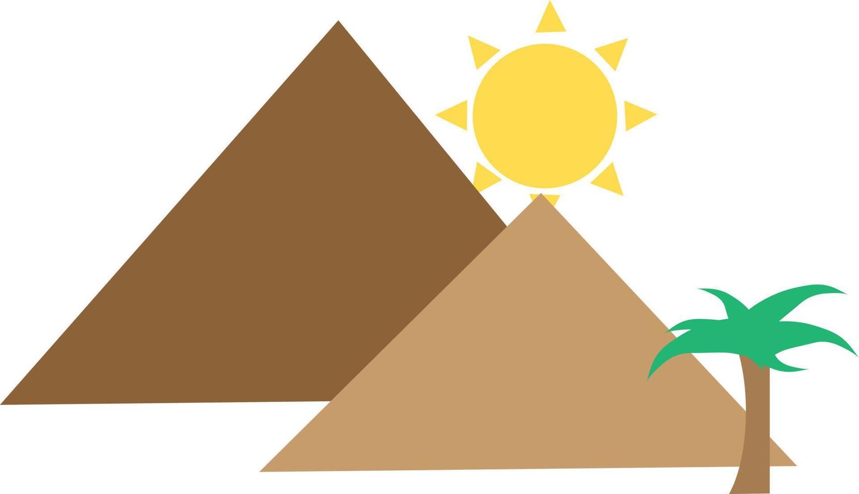 resa pyramider, illustration, vektor, på en vit bakgrund. vektor