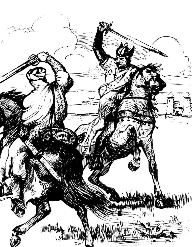 cid campeador, vintage illustration vektor