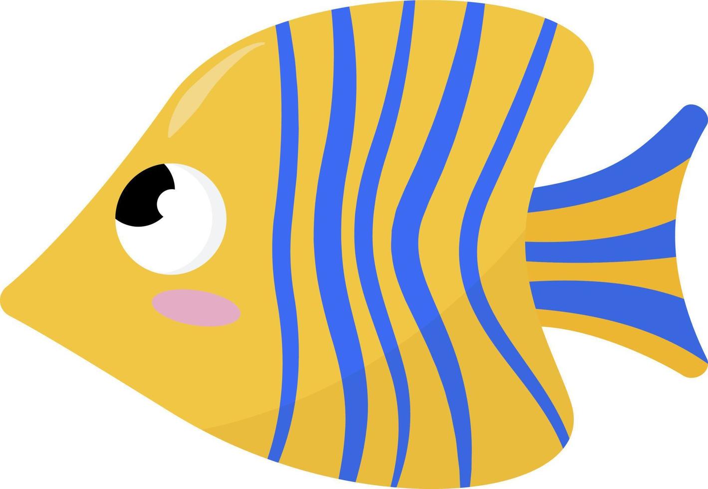 fjäril fisk , illustration, vektor på vit bakgrund