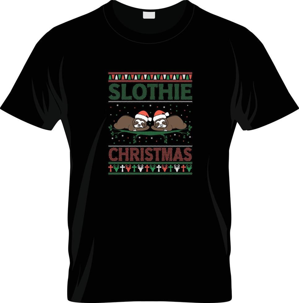 hässliches Weihnachts-T-Shirt-Design, hässlicher Weihnachts-T-Shirt-Slogan und Bekleidungsdesign, hässliche Weihnachtstypografie, hässlicher Weihnachtsvektor, hässliche Weihnachtsillustration vektor