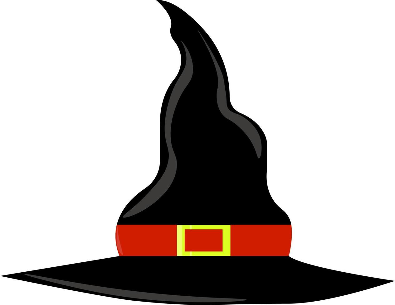 halloween hatt, illustration, vektor på vit bakgrund.