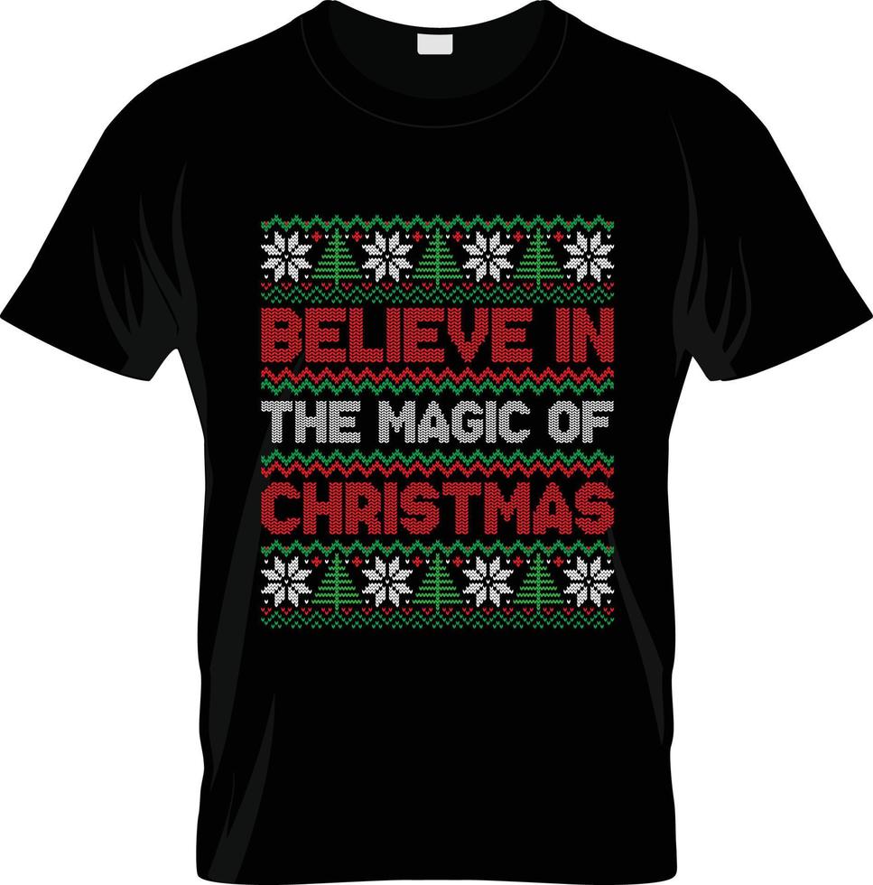 hässliches Weihnachts-T-Shirt-Design, hässlicher Weihnachts-T-Shirt-Slogan und Bekleidungsdesign, hässliche Weihnachtstypografie, hässlicher Weihnachtsvektor, hässliche Weihnachtsillustration vektor