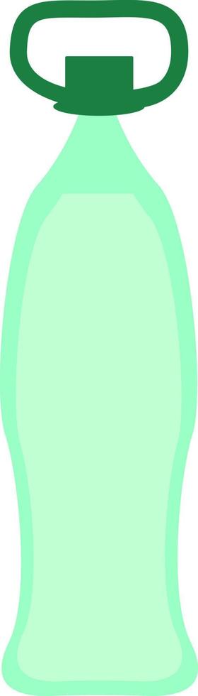 grön Gym vatten flaska, illustration, vektor, på en vit bakgrund. vektor