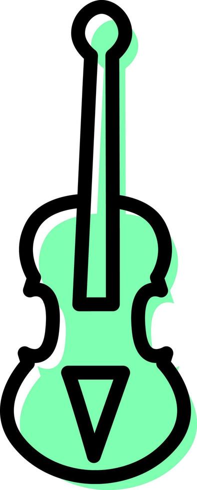 grüne Violine, Illustration, auf weißem Hintergrund. vektor