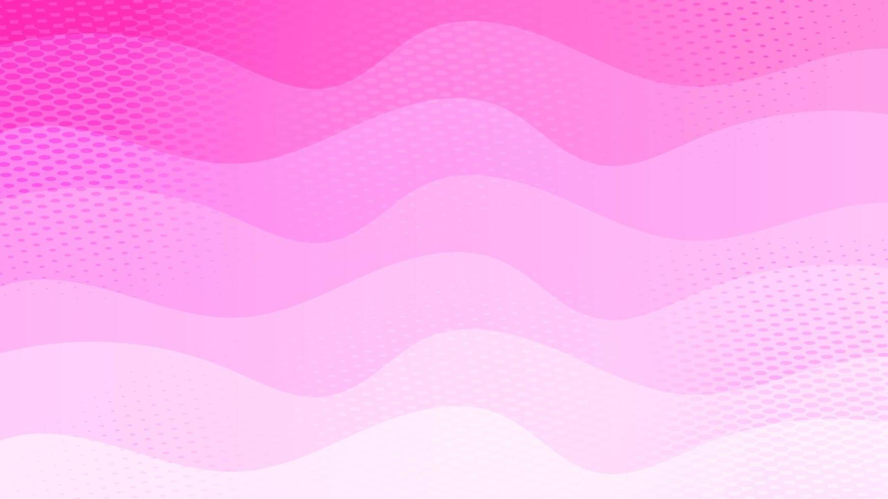 minimalistisk rosa vågig med halvton bakgrund lutning vektor